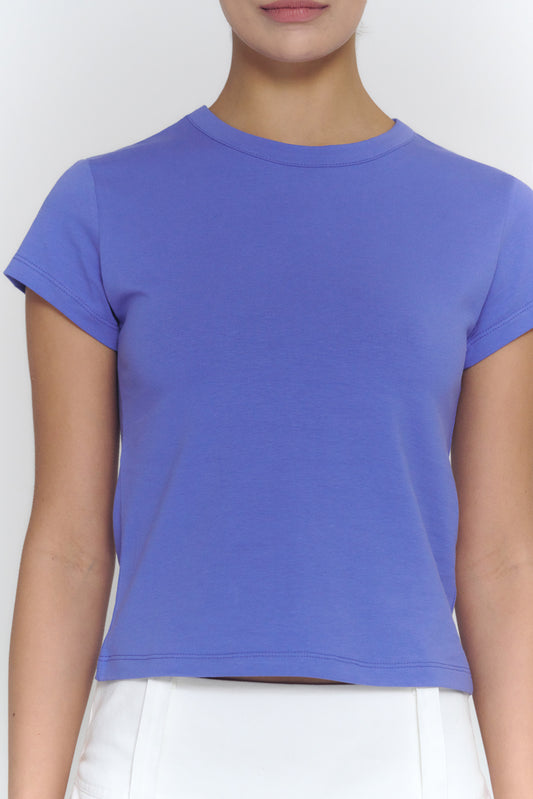 Crewneck Baby Tee | Periwinkle Blue