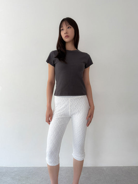 Camelia Capri Leggings | White