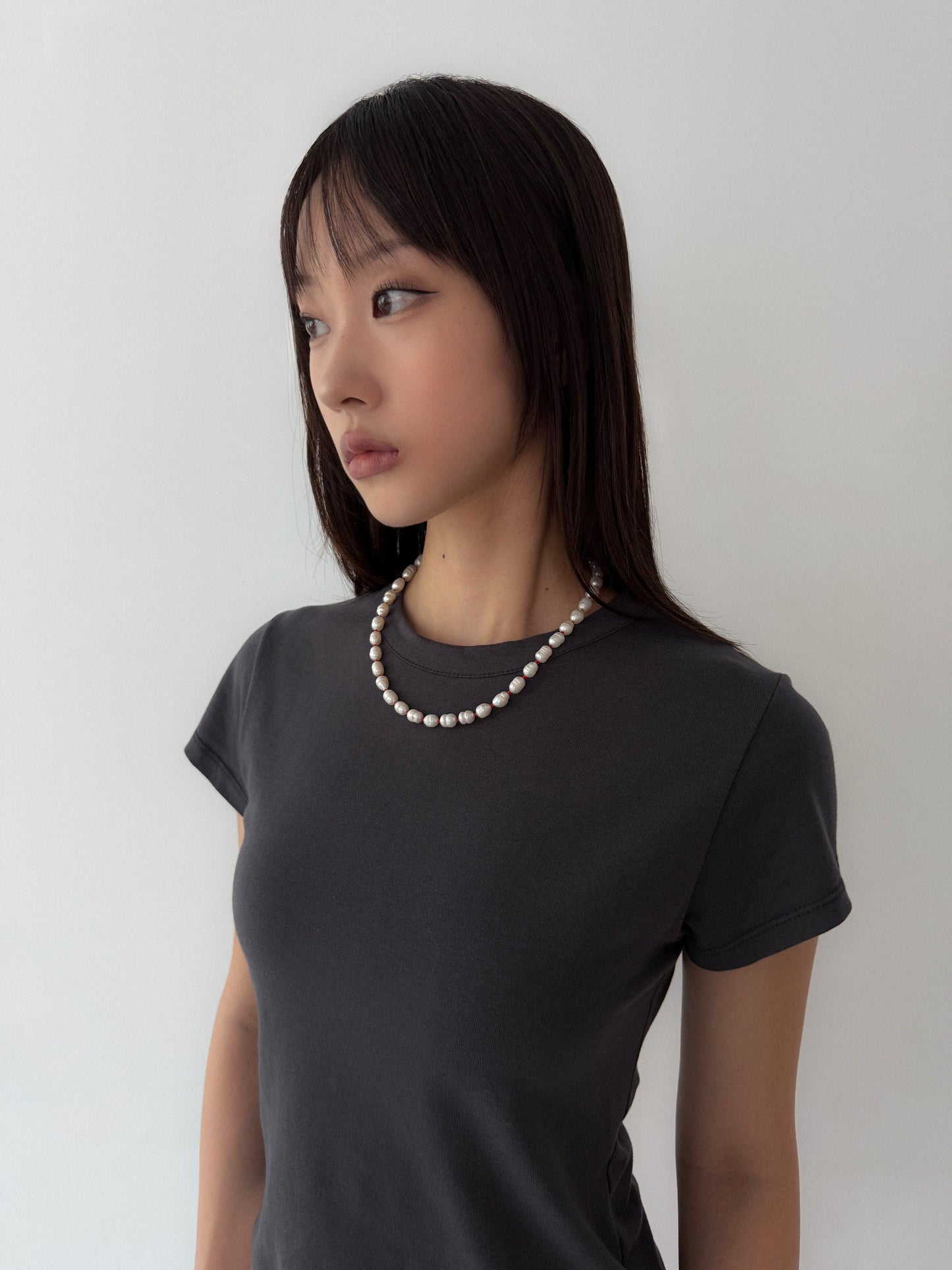 Tarae Pearl Necklace | Red