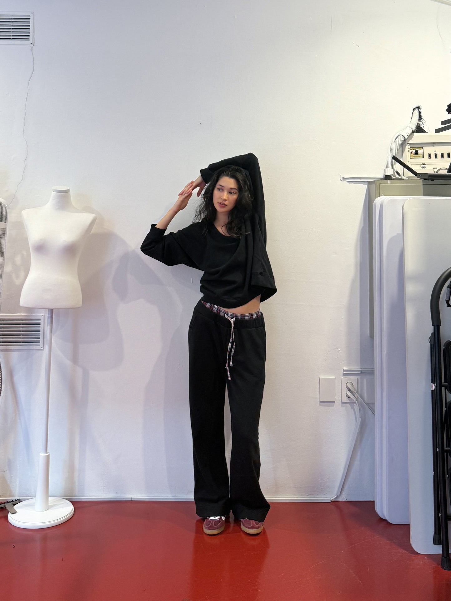 Double Waist Sweatpants | Black