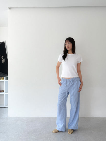 Textured Stripe Lounge Pants | Blue