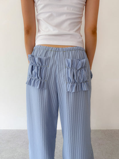 Textured Stripe Lounge Pants | Blue