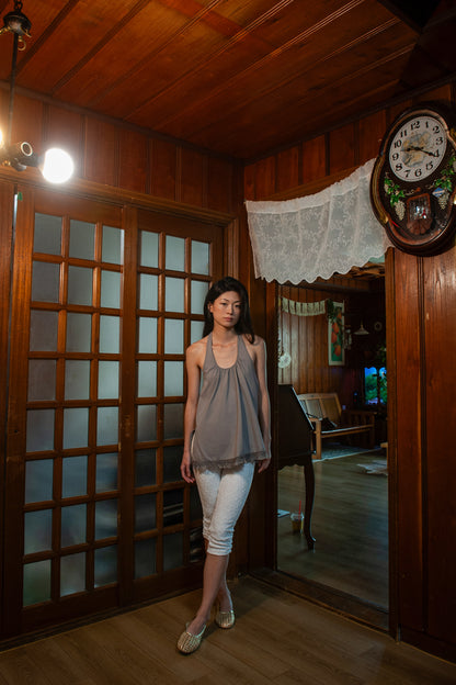 Camelia Capri Leggings | White