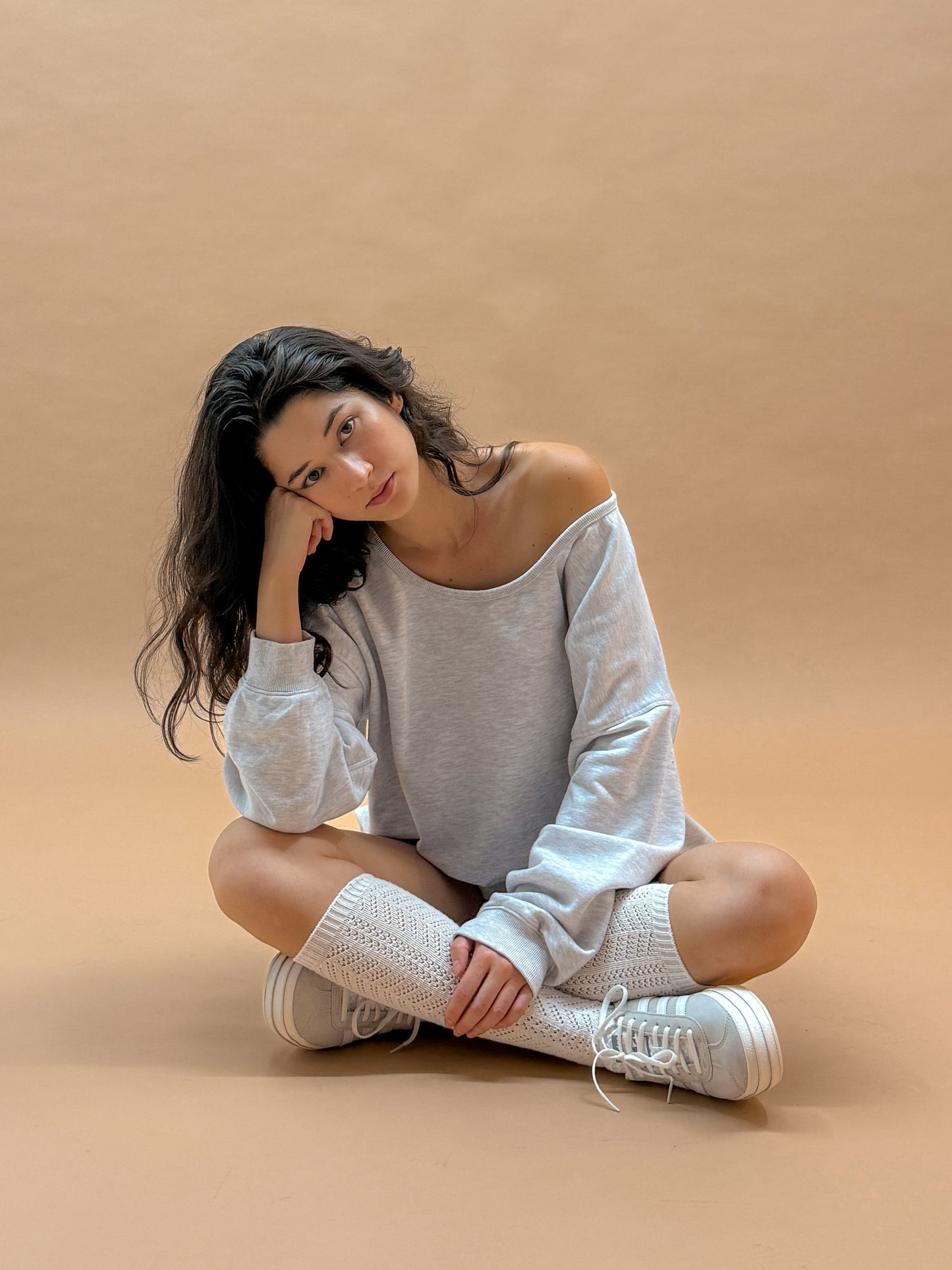 U-neck Sweatshirt | Heather Grey