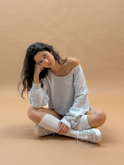 U-neck Sweatshirt | Heather Grey