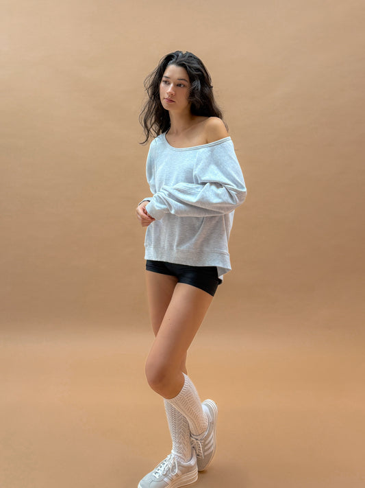 U-neck Sweatshirt | Heather Grey
