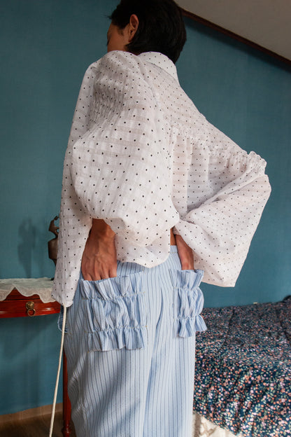 Textured Stripe Lounge Pants | Blue