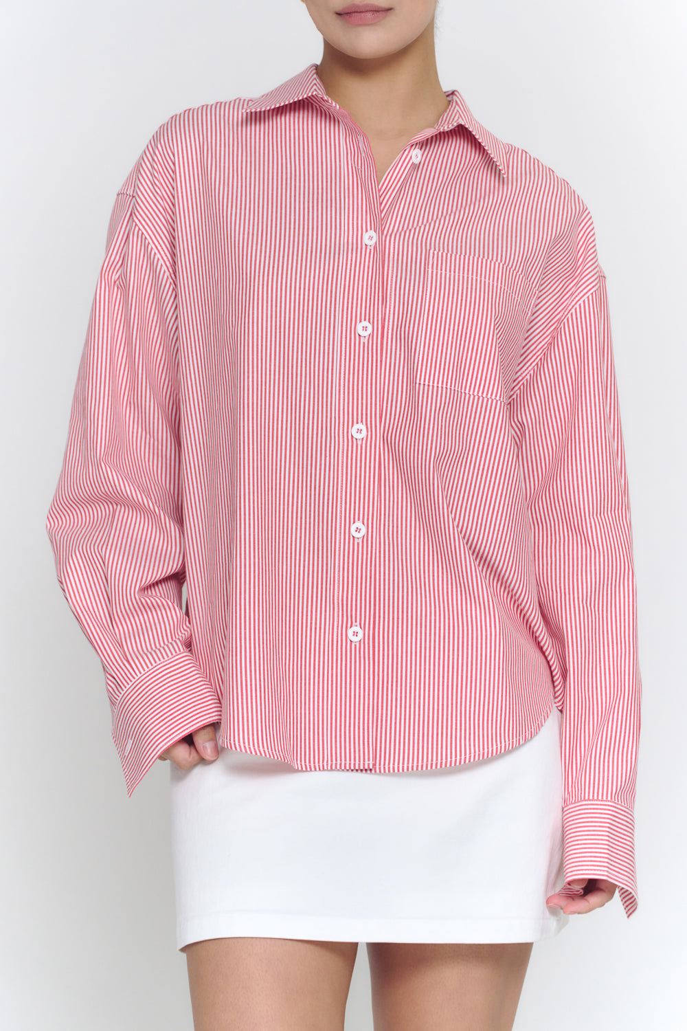Boyfriend Oxford Shirt | Red Stripe