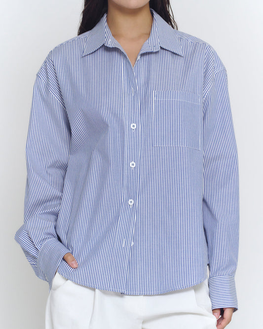 Boyfriend Oxford Shirt | Blue Stripe