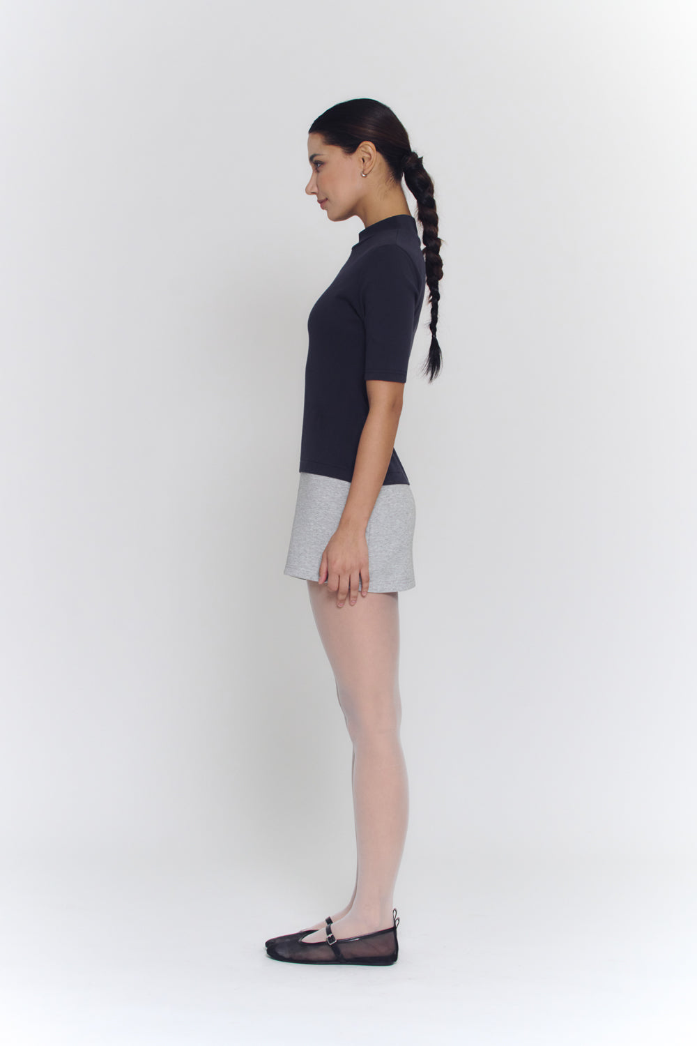 Colorblock Mini Dress | Charcoal&Grey