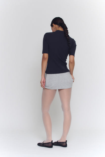 Colorblock Mini Dress | Charcoal&Grey