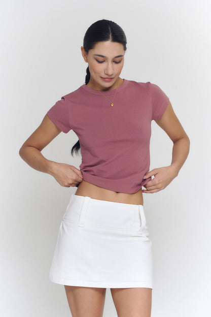 Crewneck Baby Tee | Dusty Rose