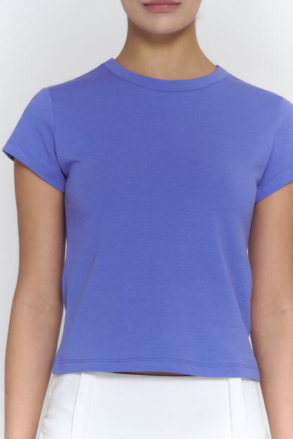 Crewneck Baby Tee | Periwinkle Blue