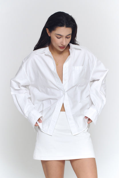 Boyfriend Oxford Shirt | White