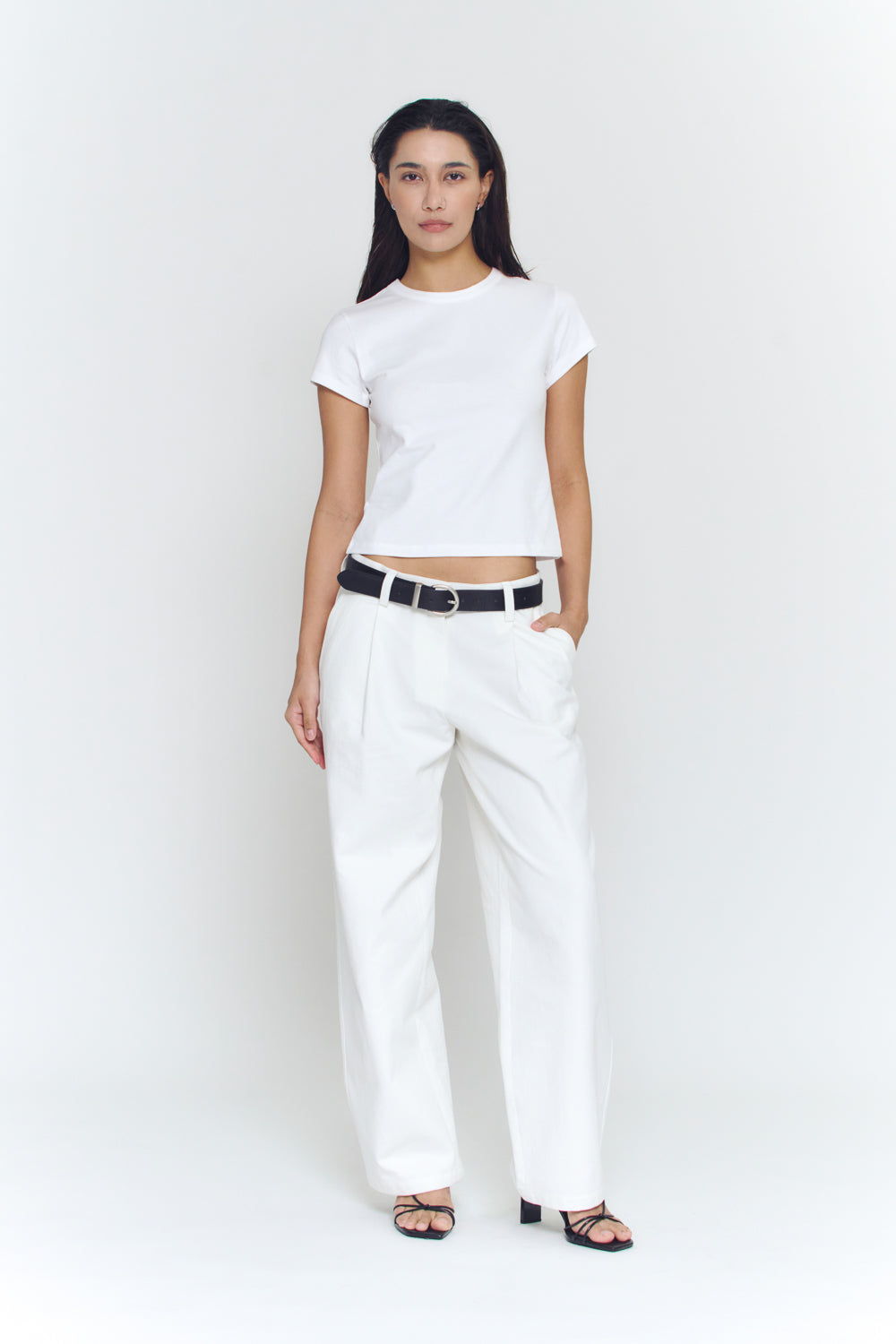 Crewneck Baby Tee | White