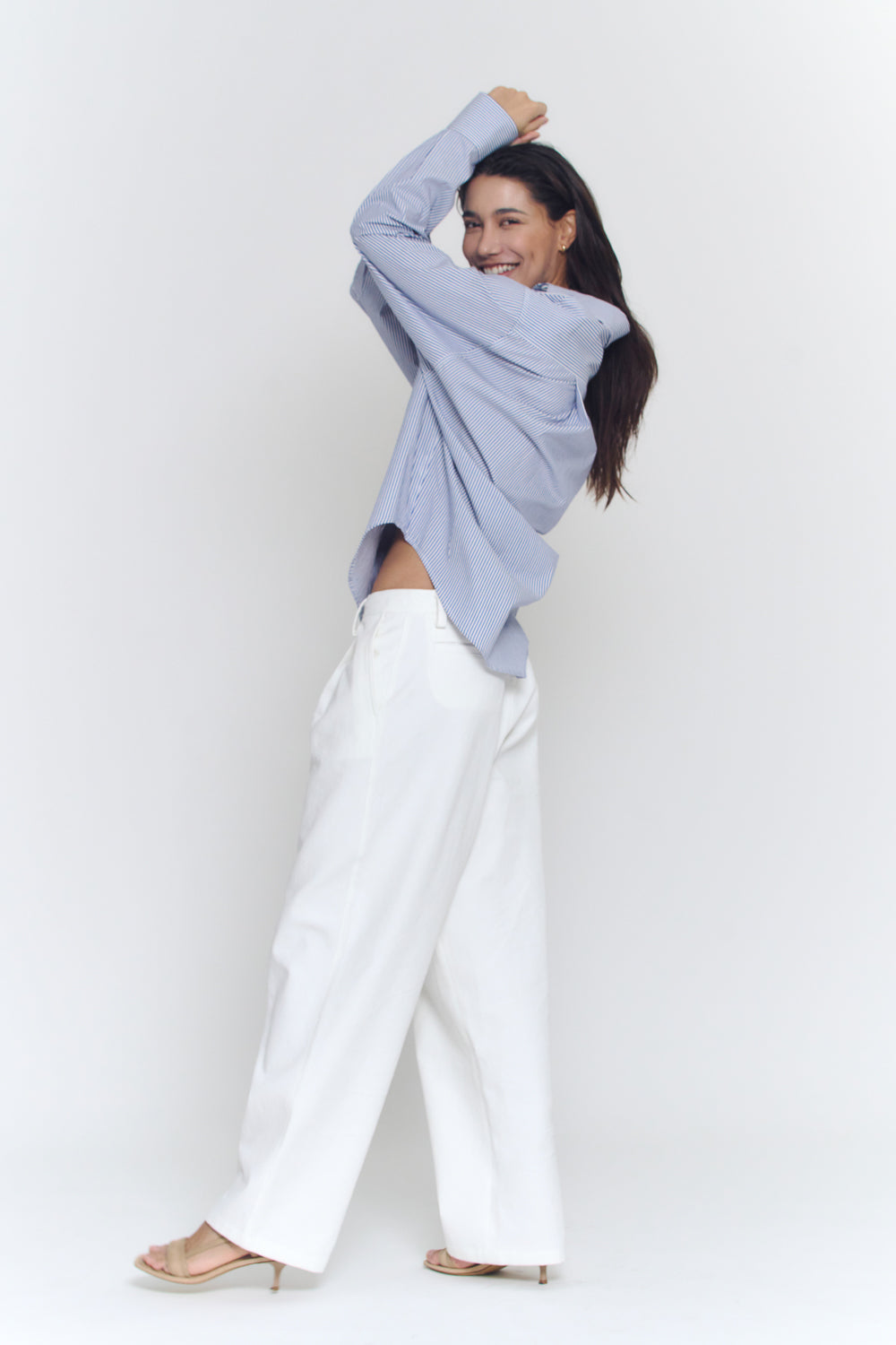 Boyfriend Oxford Shirt | Blue Stripe