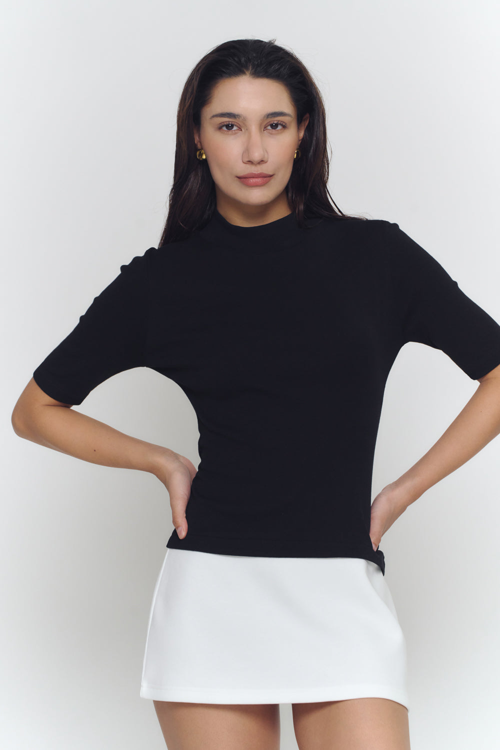 Colorblock Mini Dress | Black&White