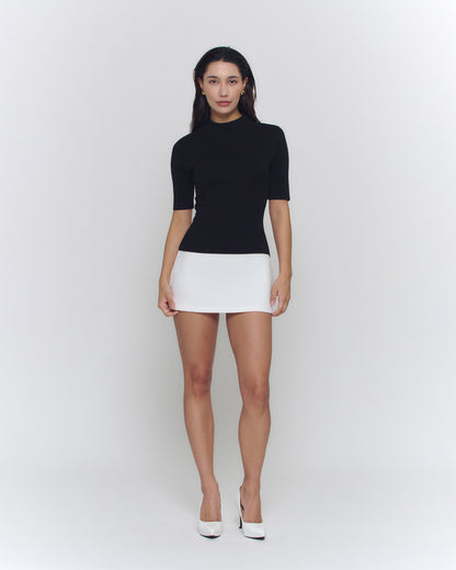 Colorblock Mini Dress | Black&White