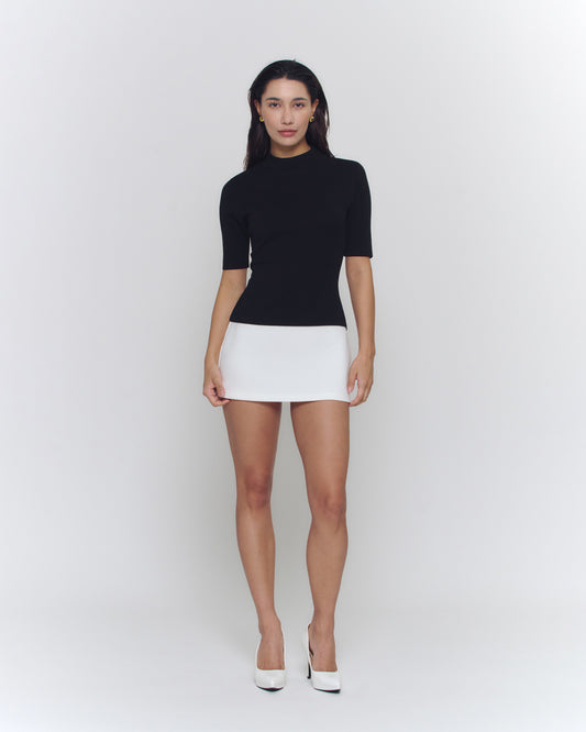 Colorblock Mini Dress | Black&White