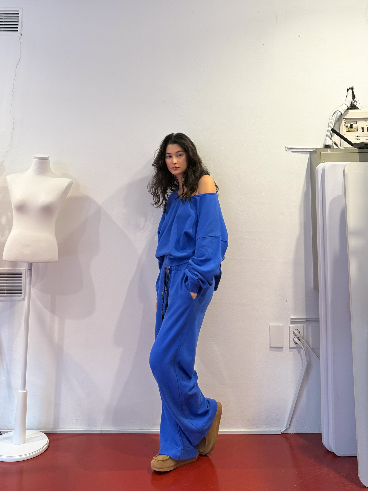 U-neck Sweatshirt | Blue