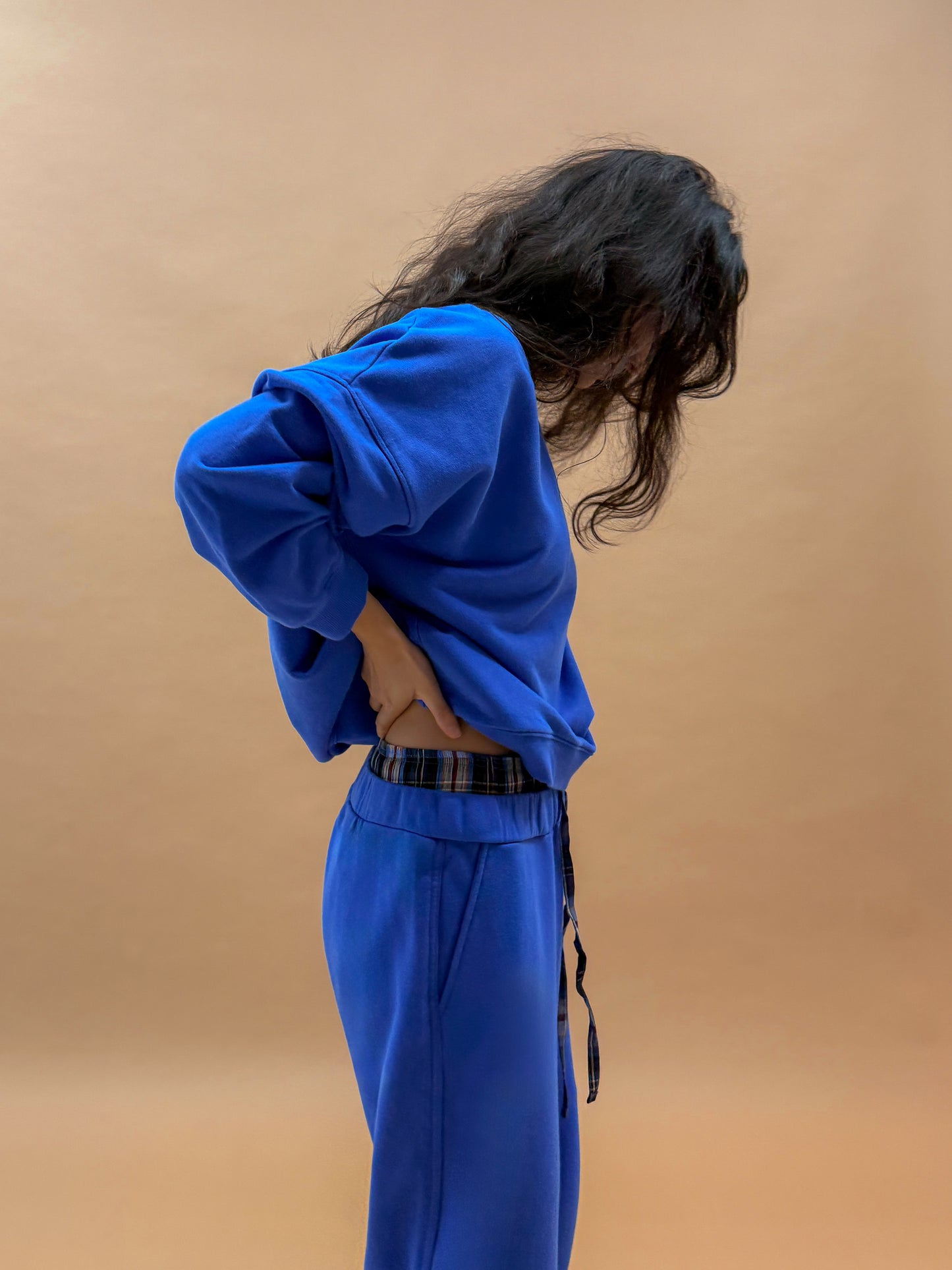Double Waist Sweatpants | Blue