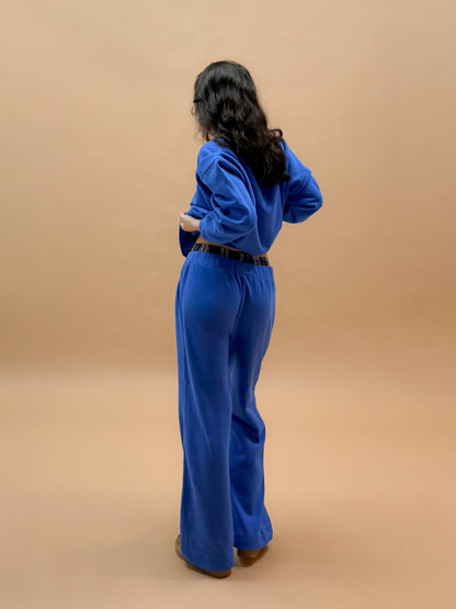 U-neck Sweatshirt | Blue