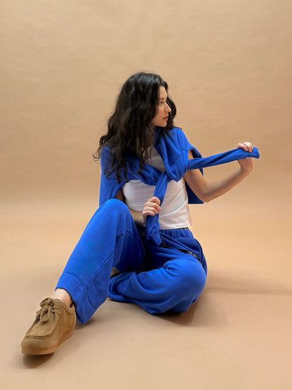 U-neck Sweatshirt | Blue