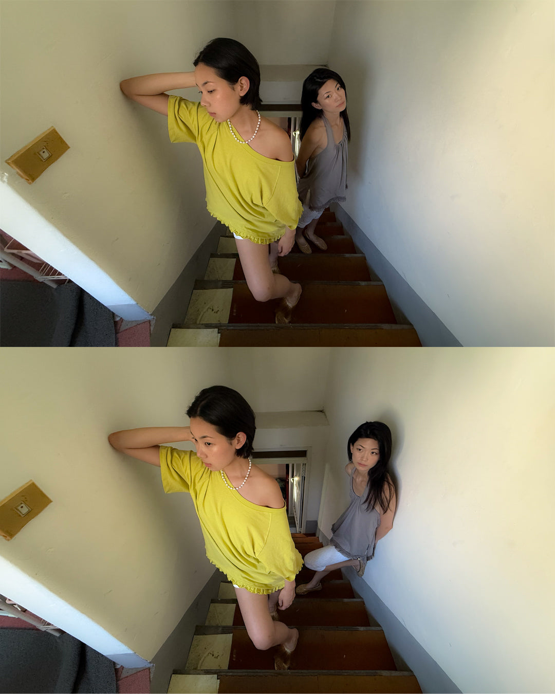 Loose Fit Ruffle Hem Tee | Mustard