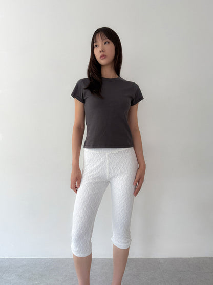 Camelia Capri Leggings | White