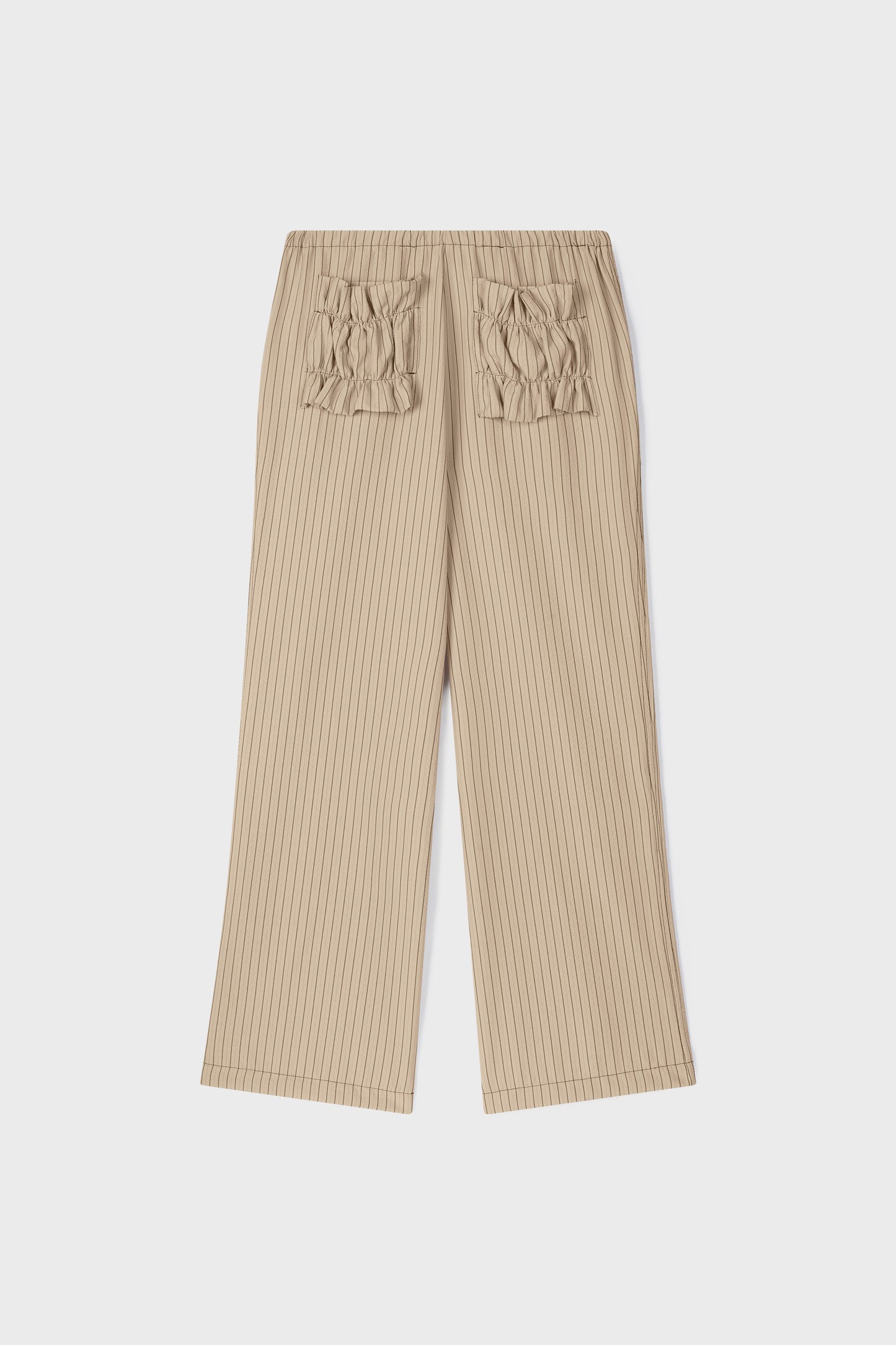 Textured Stripe Lounge Pants | Beige