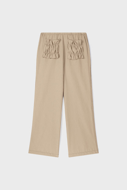 Textured Stripe Lounge Pants | Beige